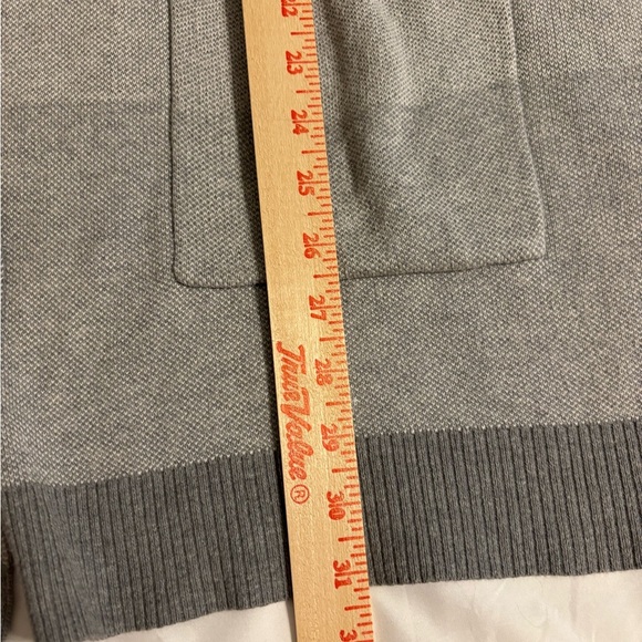 Lane Bryant Gray Stripe Open Front Cardigan Sweater 18/20 Plus Size Cozy Pockets - Picture 4 of 7